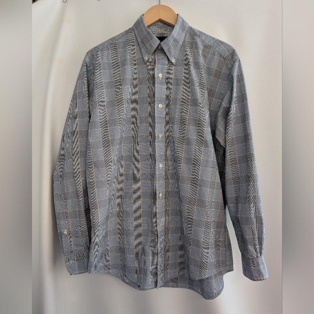 Brooks Brothers Multicolor Plaid Cotton Button Up Dress Shirt Long Sleeves - M